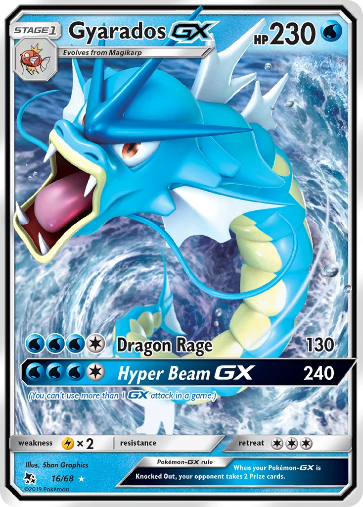 Gyarados-GX 016/68 Rare holo gx