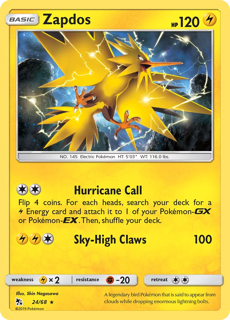 Zapdos 24/68 Rare holo
