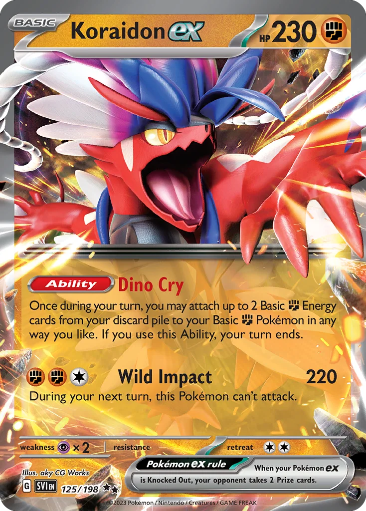 Koraidon ex 125/198 Double rare