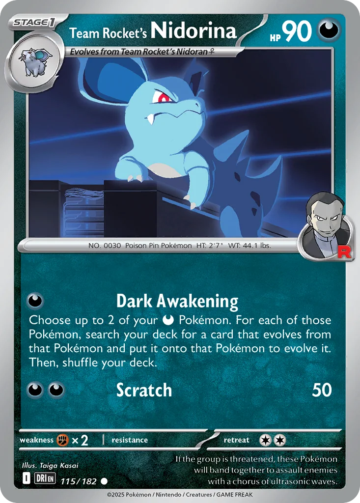 Team Rocket's Nidorina 115/182 Common