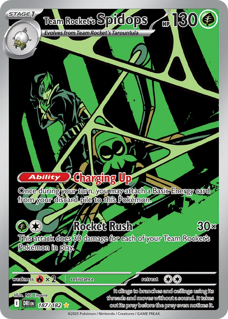 Team Rocket's Spidops 187/182 Illustration rare