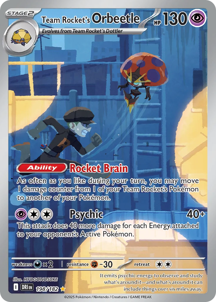 Team Rocket's Orbeetle 198/182 Illustration rare