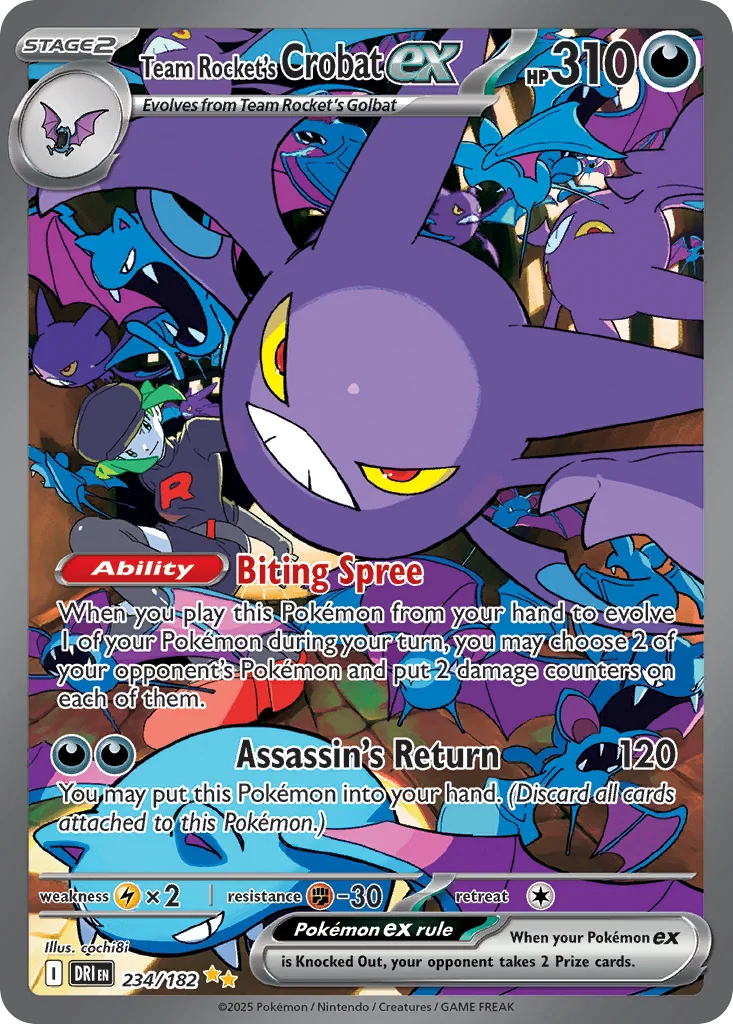 Team Rocket's Crobat ex 234/182 Special illustration rare