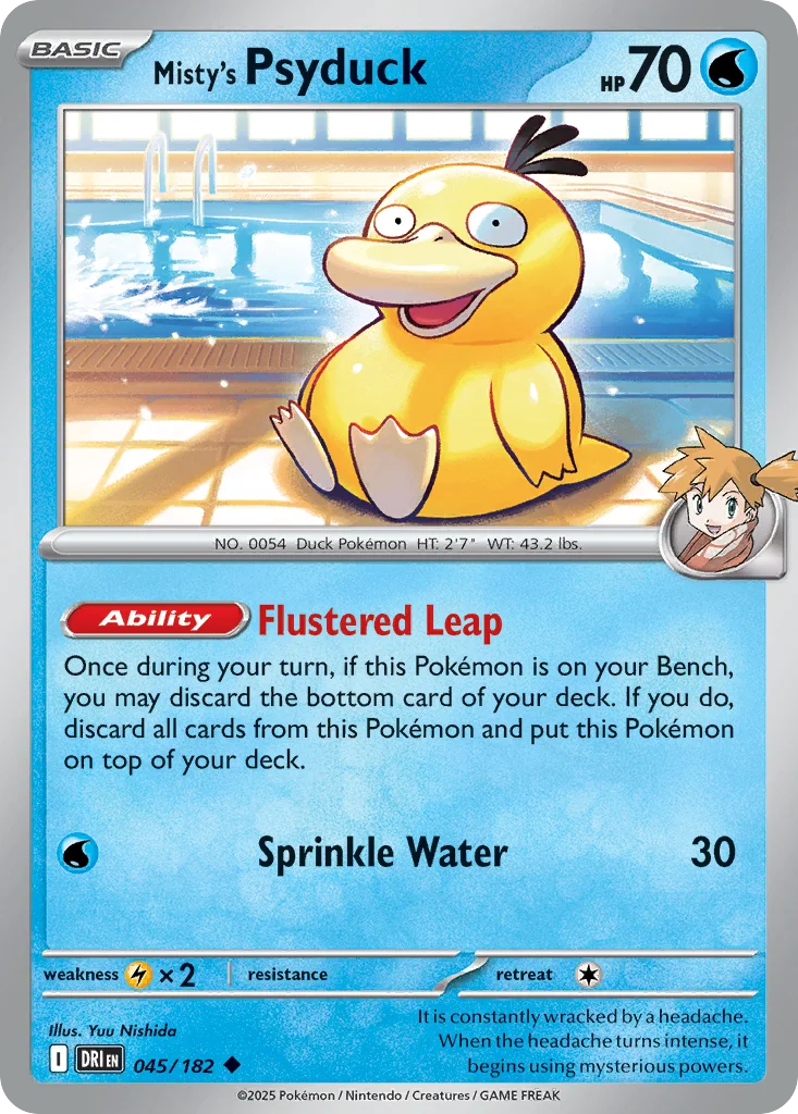 Misty's Psyduck 045/182 Uncommon