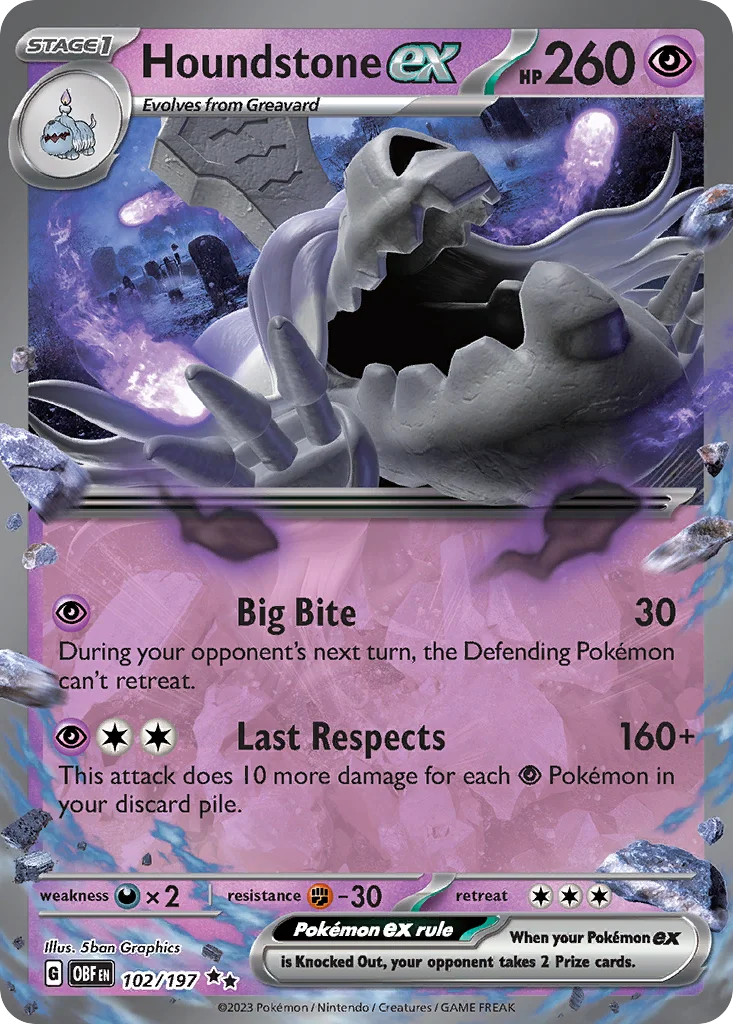Houndstone ex 102/197 Double rare