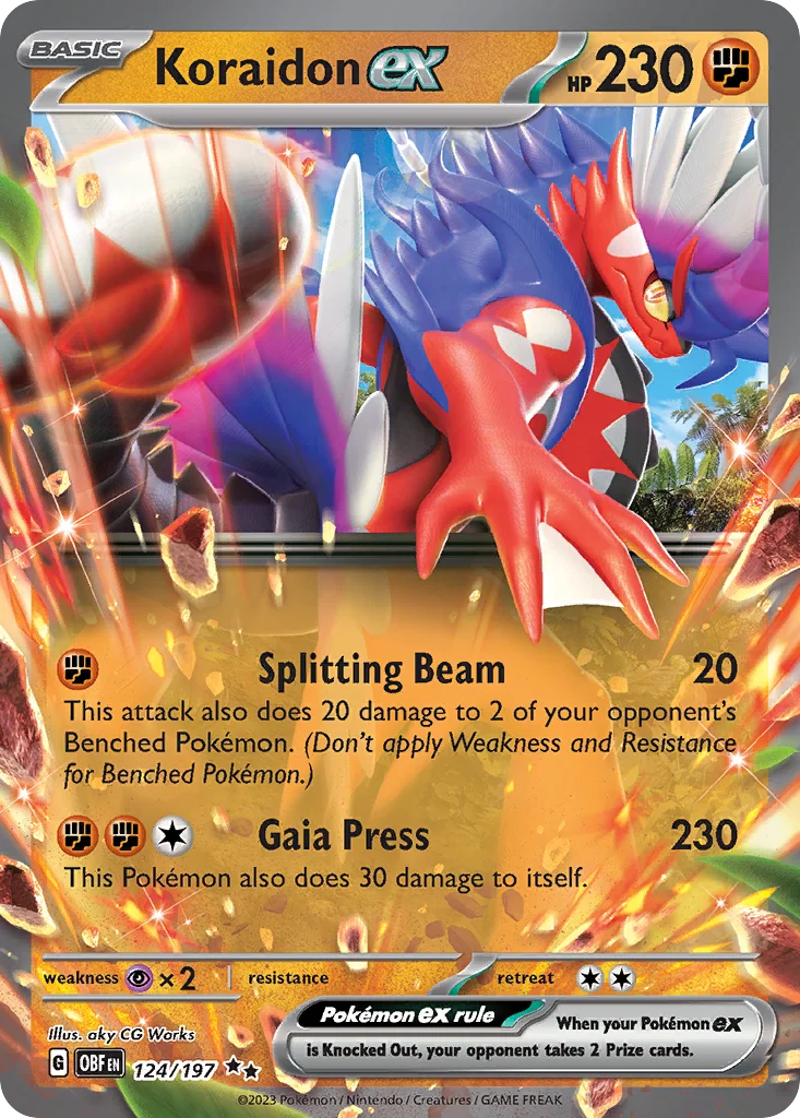 Koraidon ex 124/197 Double rare