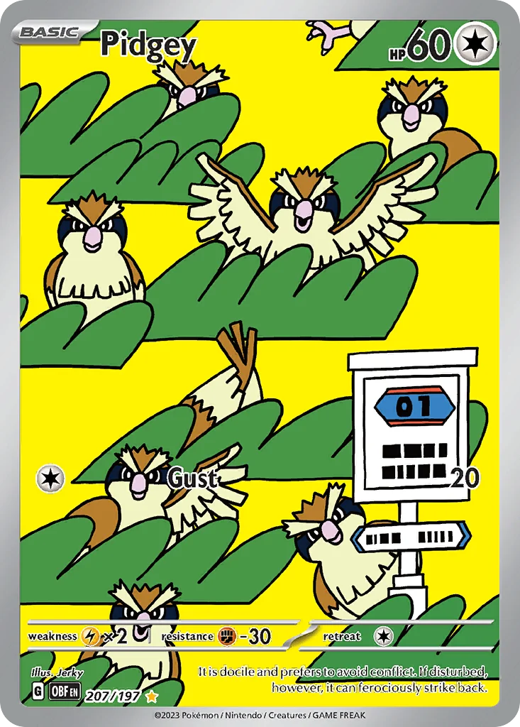 Pidgey 207/197 Illustration rare
