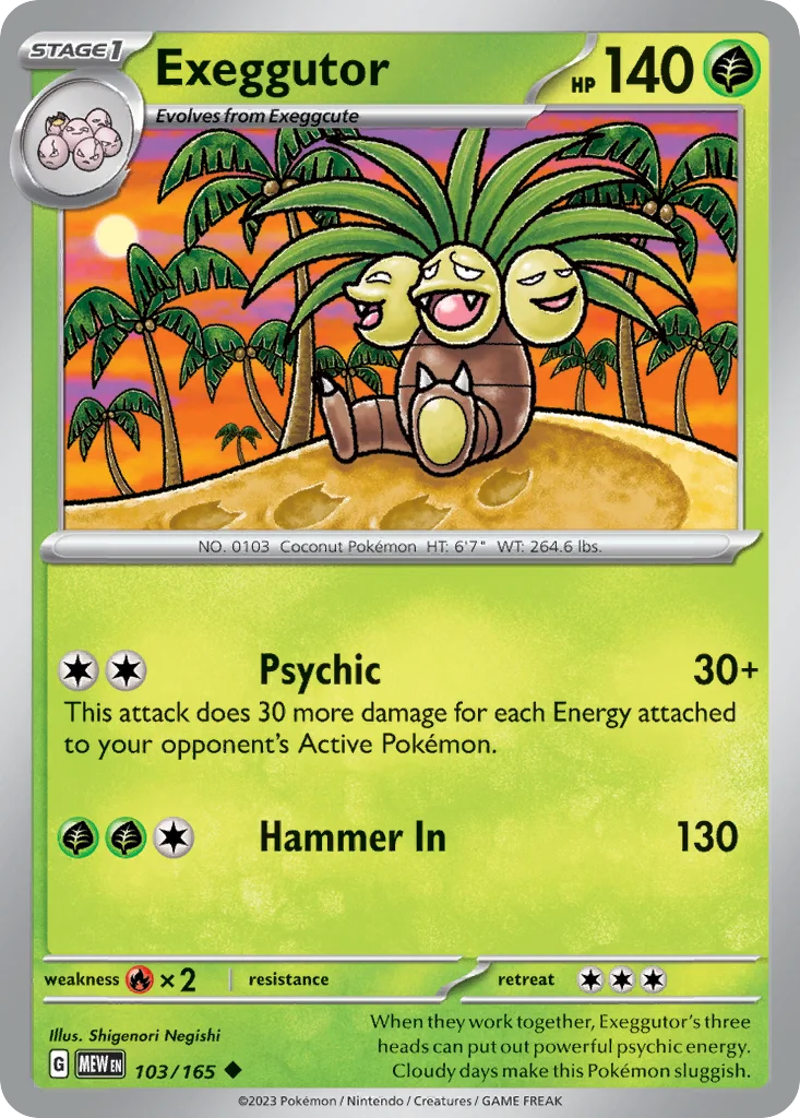Exeggutor 103/165 Uncommon
