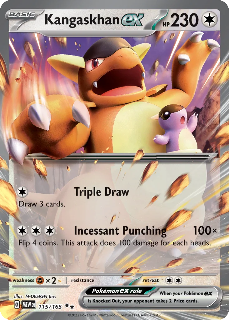 Kangaskhan ex 115/165 Double rare