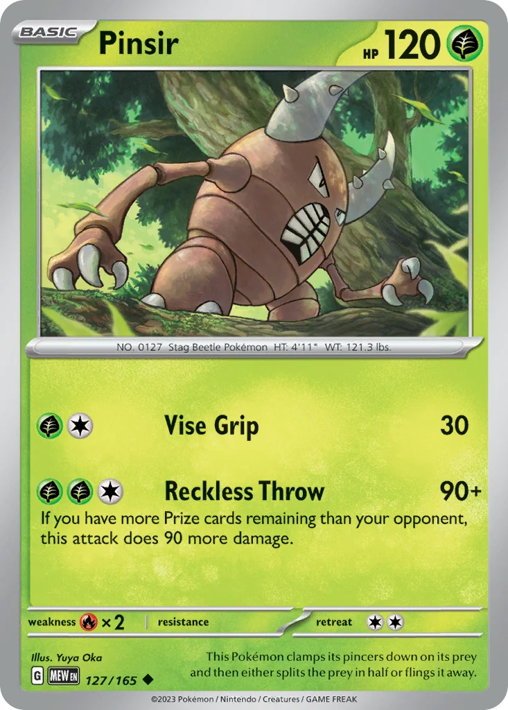 Pinsir 127/165 Uncommon