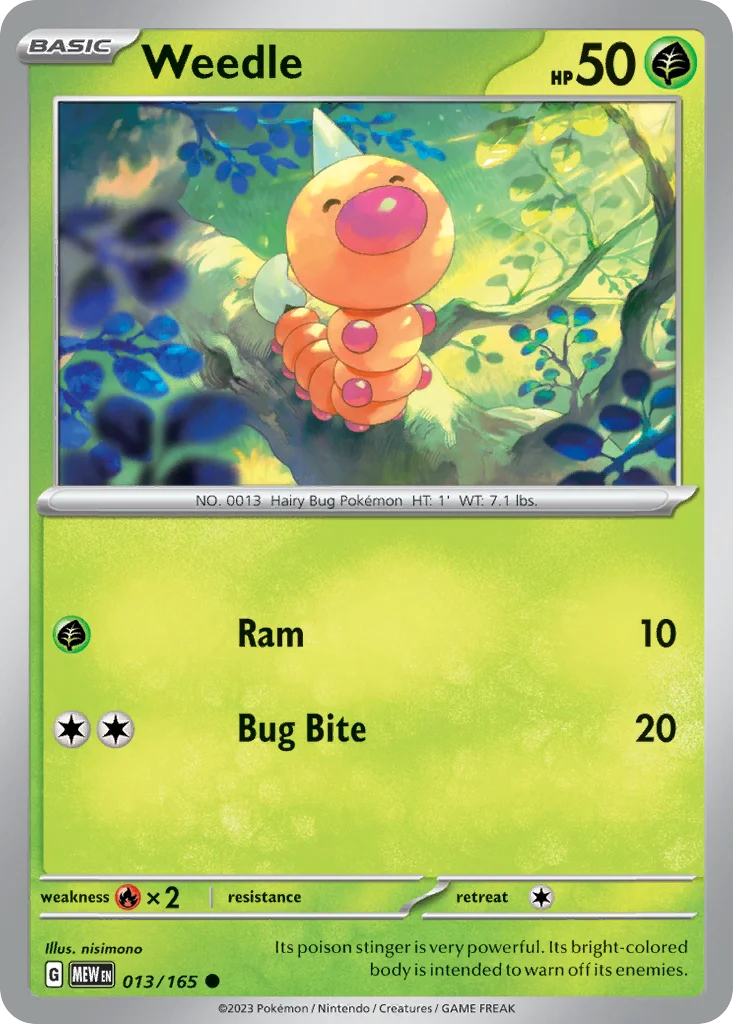 Weedle 013/165 Common