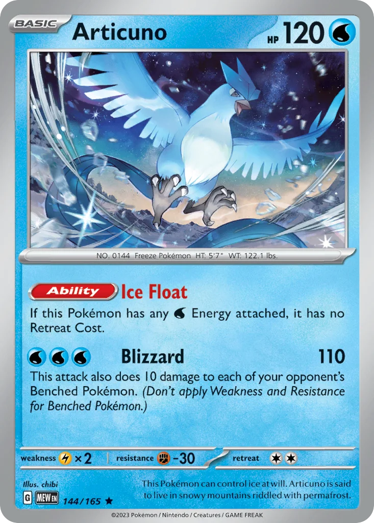 Articuno 144/165 Rare