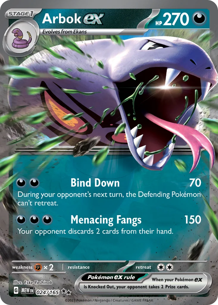 Arbok ex 024/165 Double rare