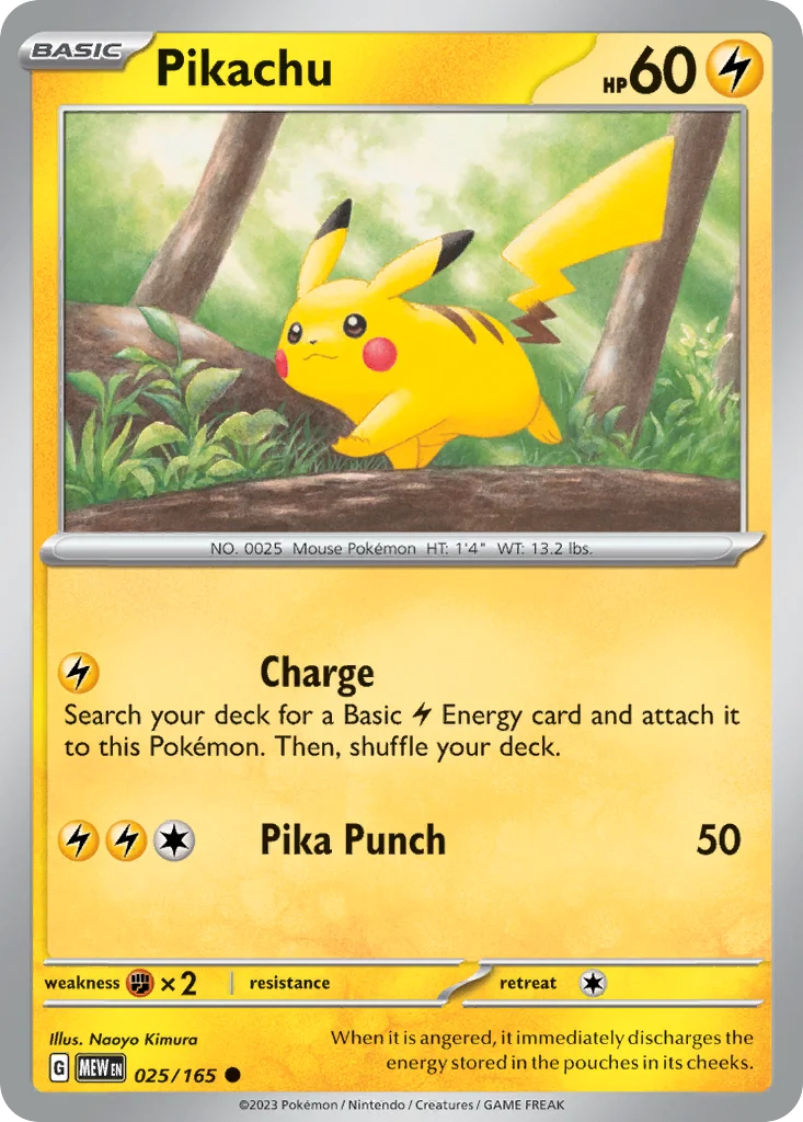 Pikachu 025/165 Common