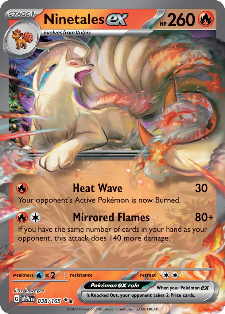 Ninetales ex 038/165 Double rare