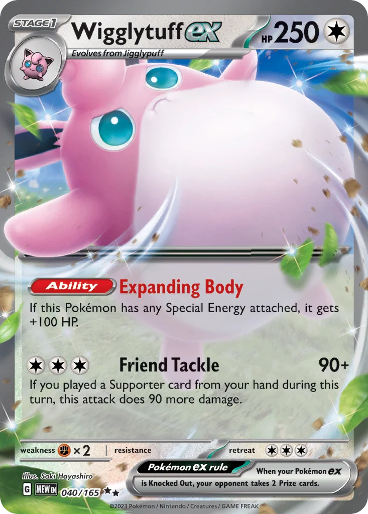 Wigglytuff ex 040/165 Double rare