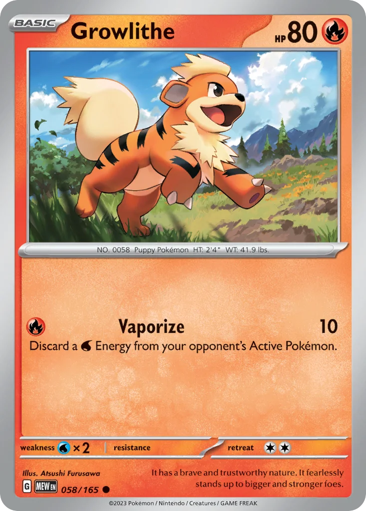 Growlithe 058/165 Common