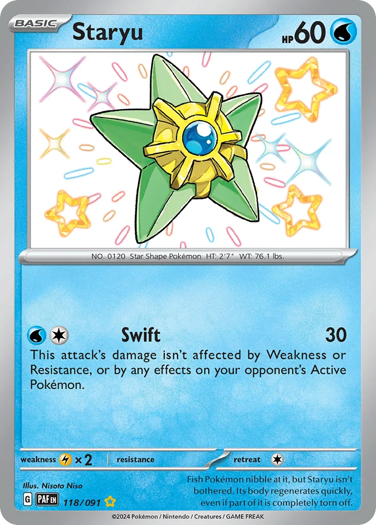 Staryu 118/91 Shiny rare
