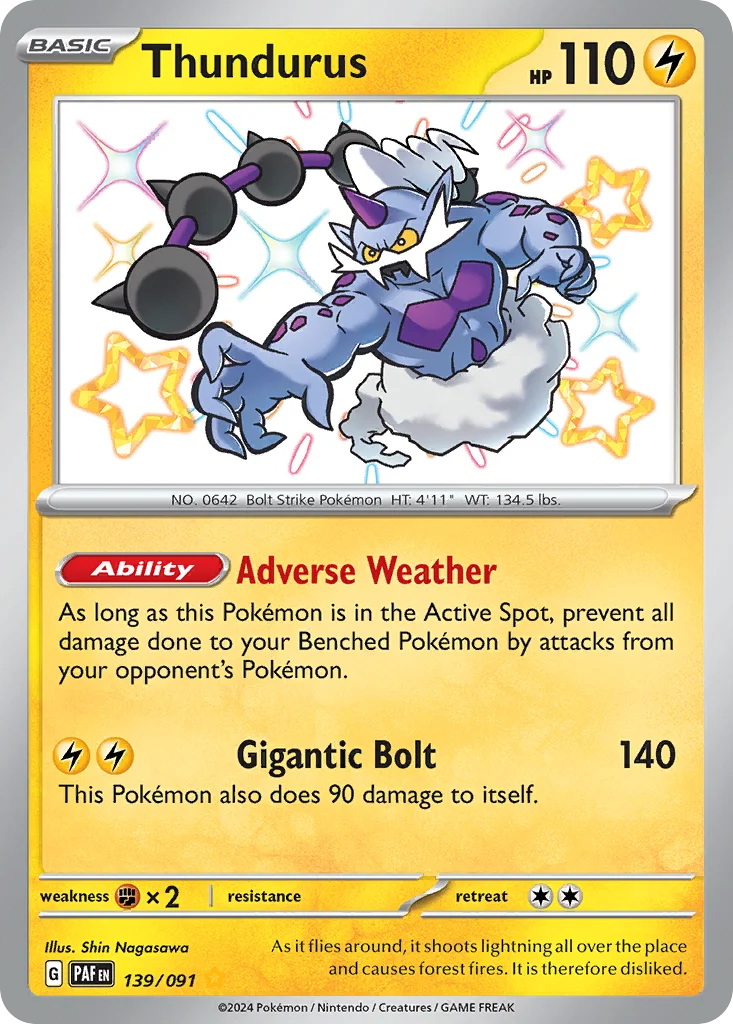 Thundurus 139/91 Shiny rare