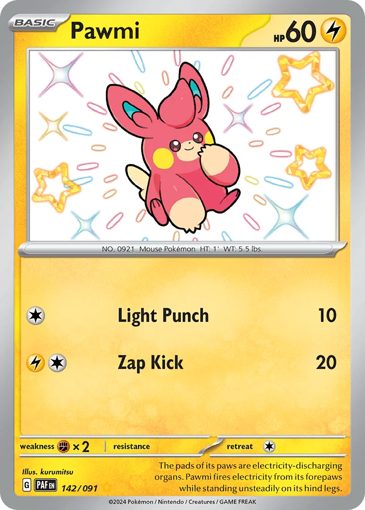 Pawmi 142/91 Shiny rare