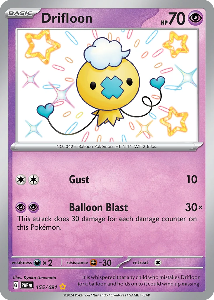 Drifloon 155/91 Shiny rare