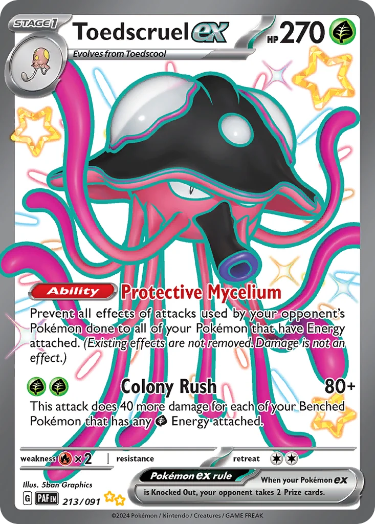 Toedscruel ex 213/091 Shiny ultra rare