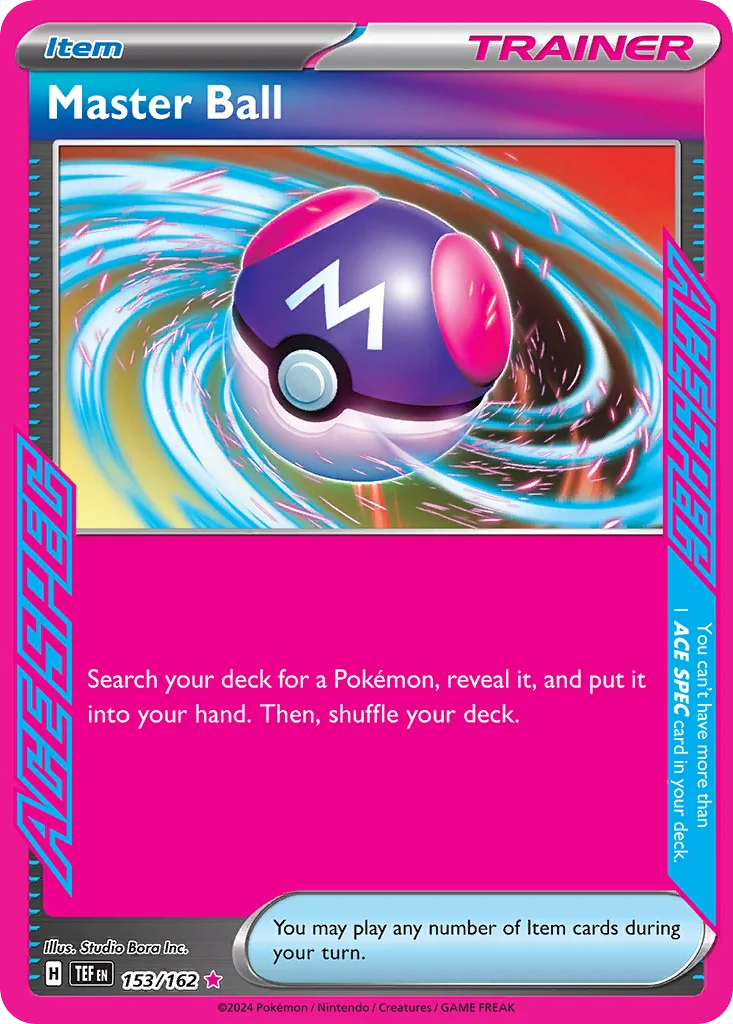 Master Ball 153/162 Ace spec rare