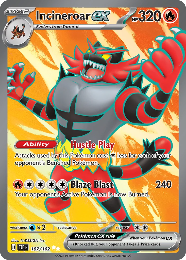 Incineroar ex 187/162 Ultra rare