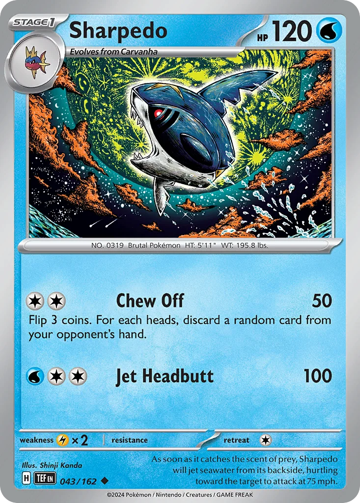 Sharpedo 043/162 Uncommon