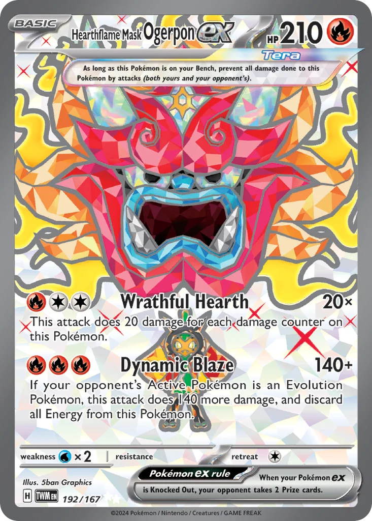 Hearthflame Mask Ogerpon ex 192/167 Ultra rare