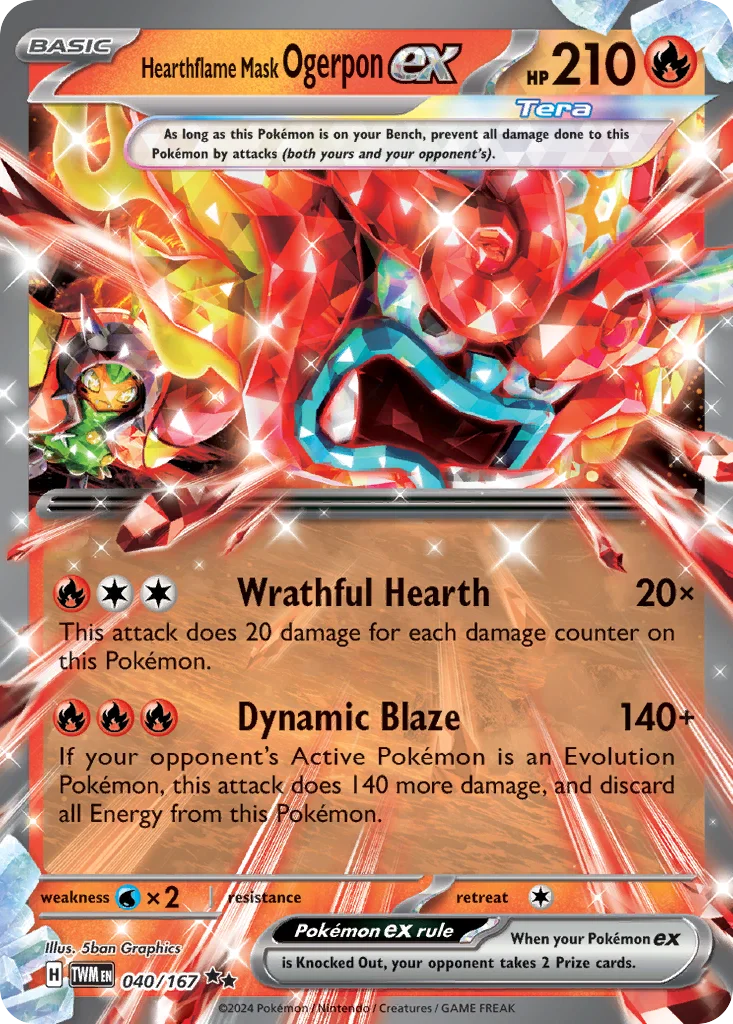 Hearthflame Mask Ogerpon ex 040/167 Double rare
