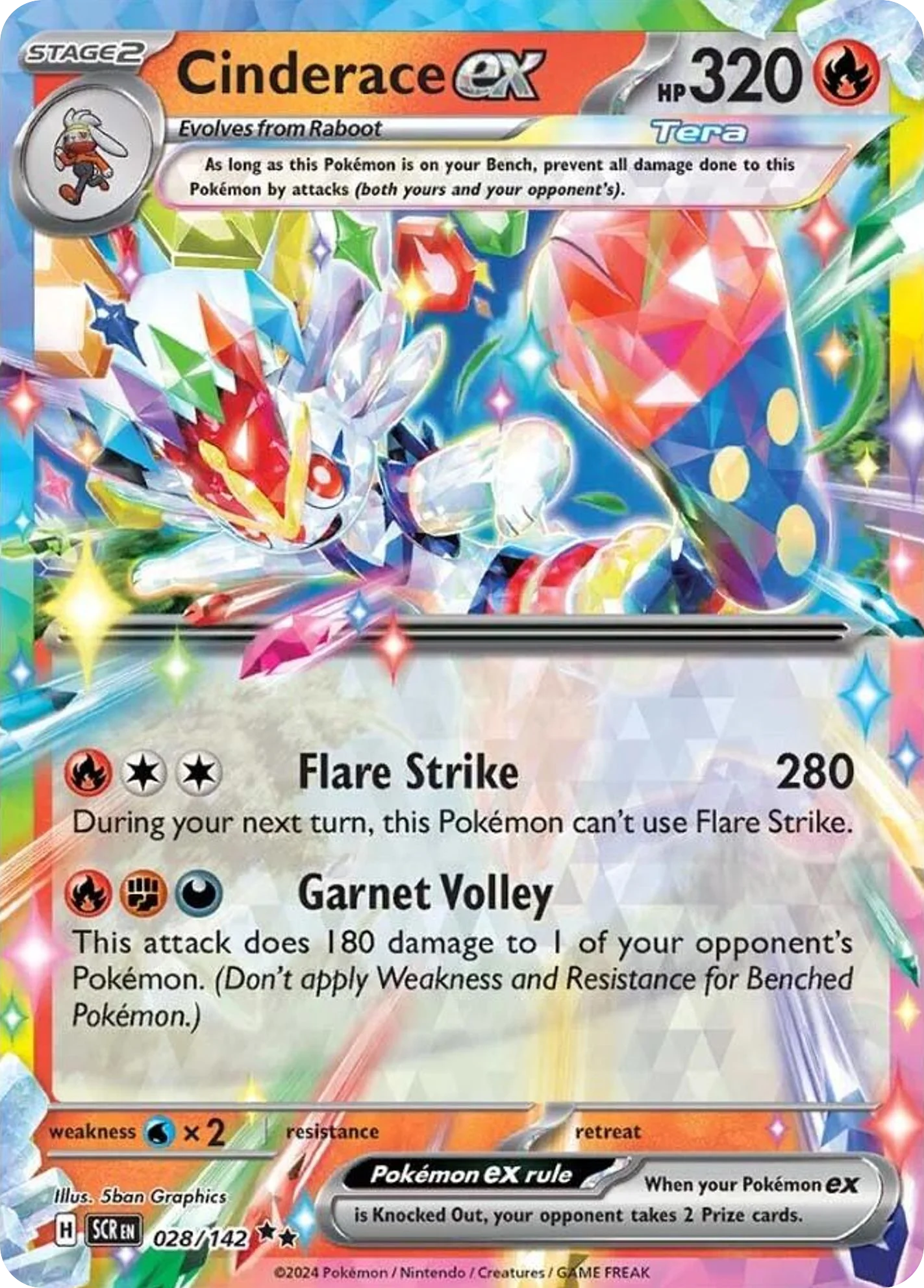 Cinderace ex 028/142 Double rare