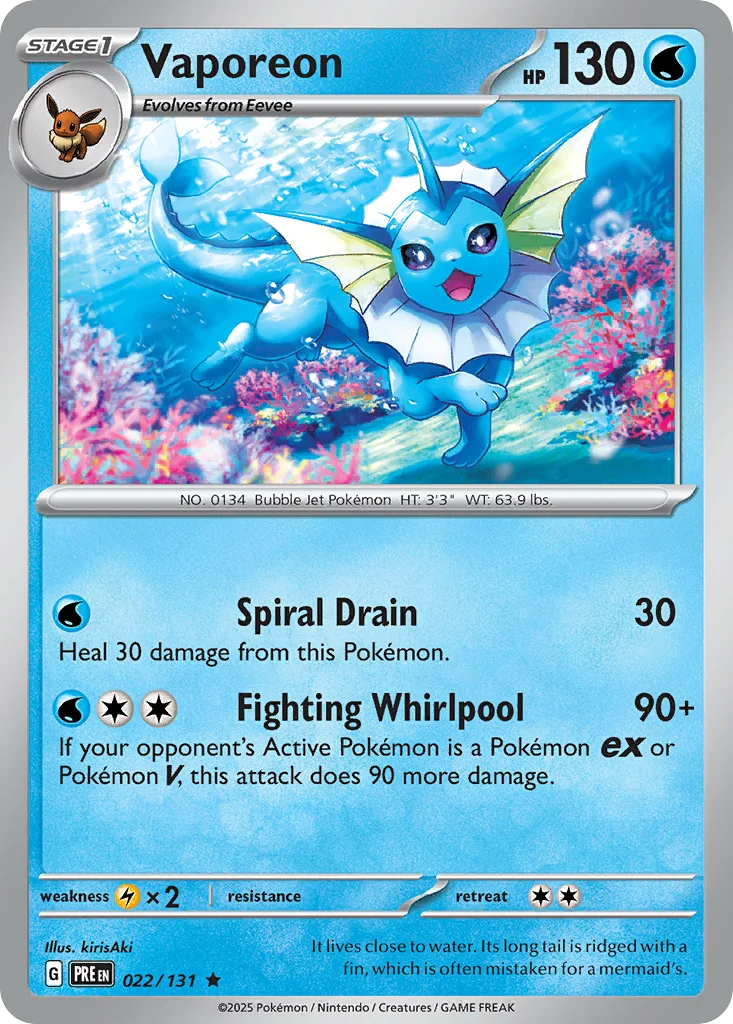 Vaporeon 022/131 Rare