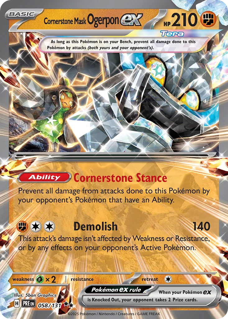 Cornerstone Mask Ogerpon ex 058/131 Double rare