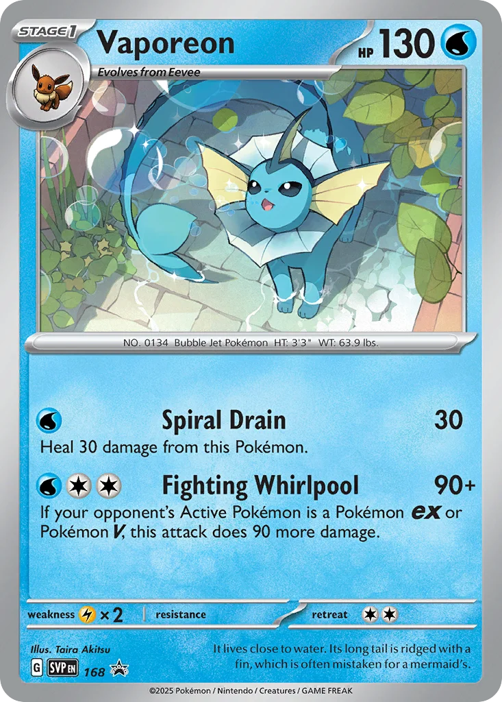 Vaporeon SVP 168 Promo