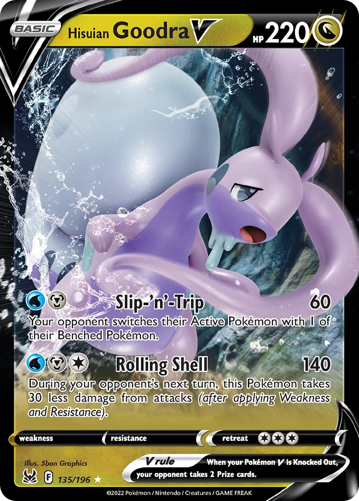 Hisuian Goodra V 135/196 Rare holo v