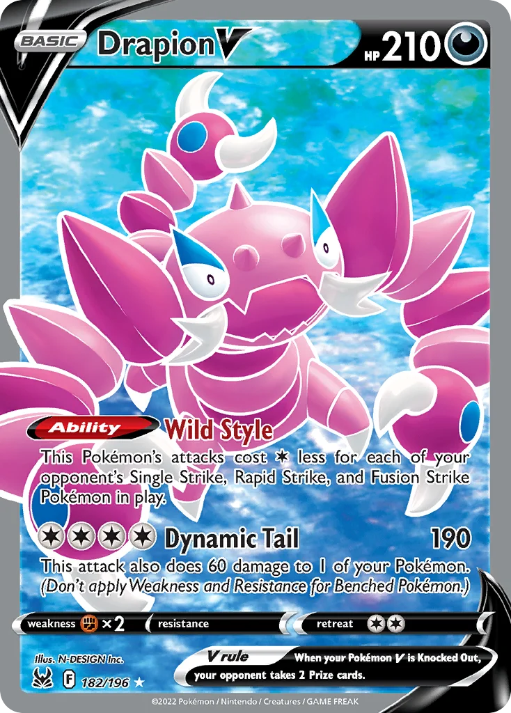 Drapion V 182/196 Rare ultra