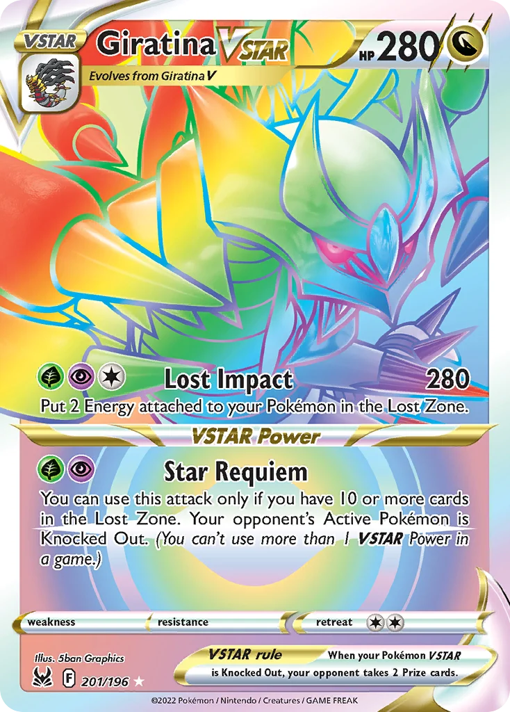 Giratina VSTAR 201/196 Rare rainbow