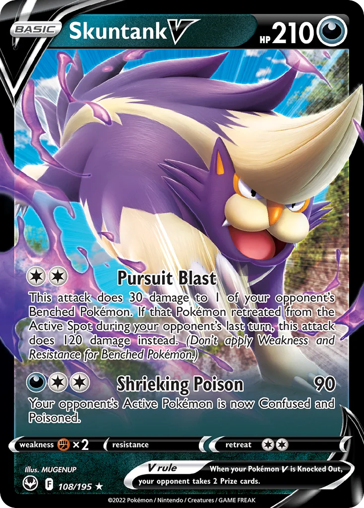 Skuntank V 108/195 Rare holo v