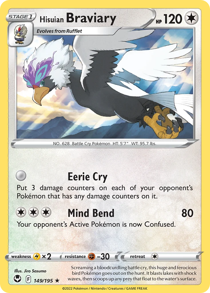 Hisuian Braviary 149/195 Rare