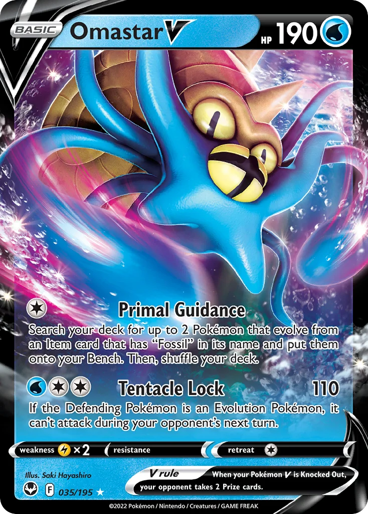 Omastar V 035/195 Rare holo v