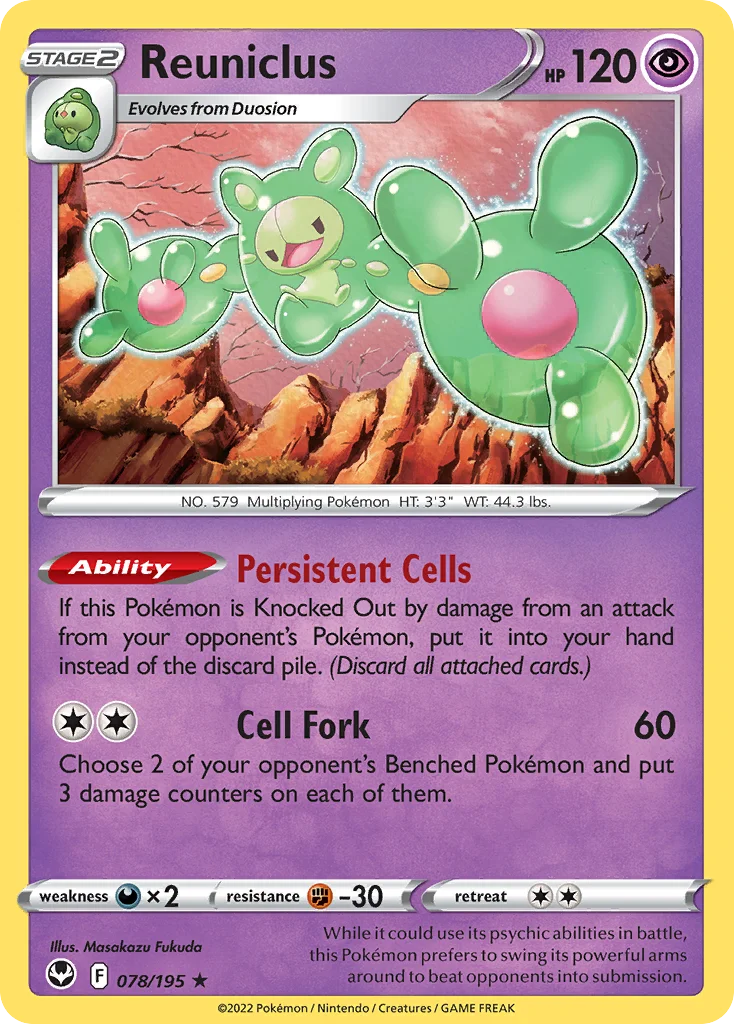 Reuniclus 078/195 Rare holo