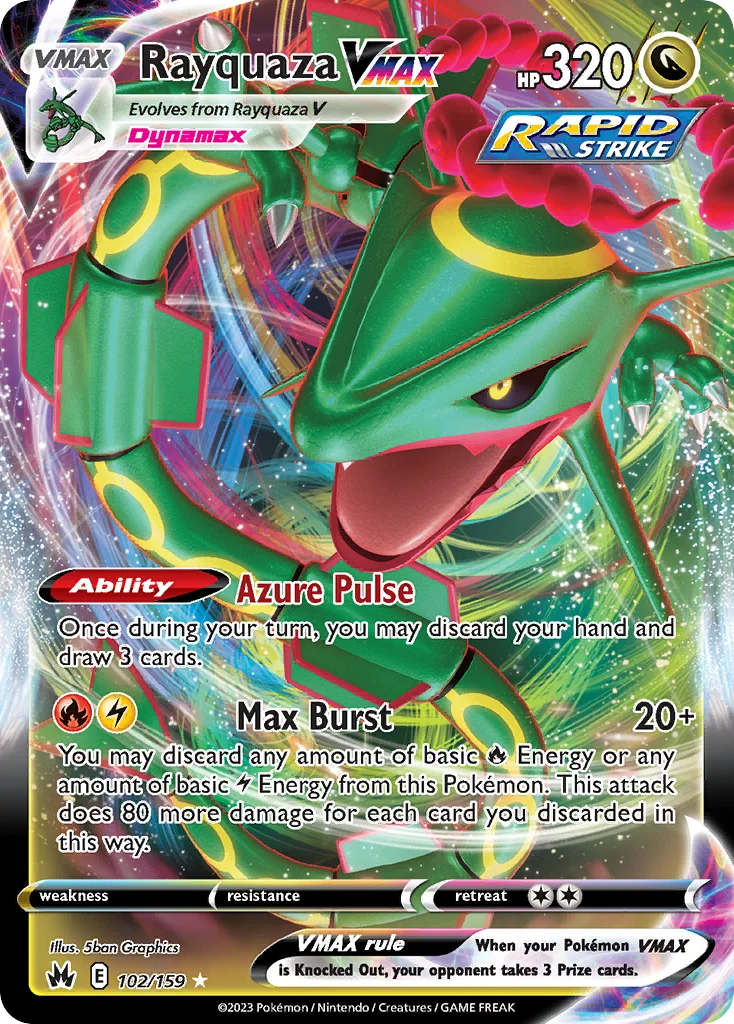 Rayquaza VMAX 102/159 Rare holo vmax