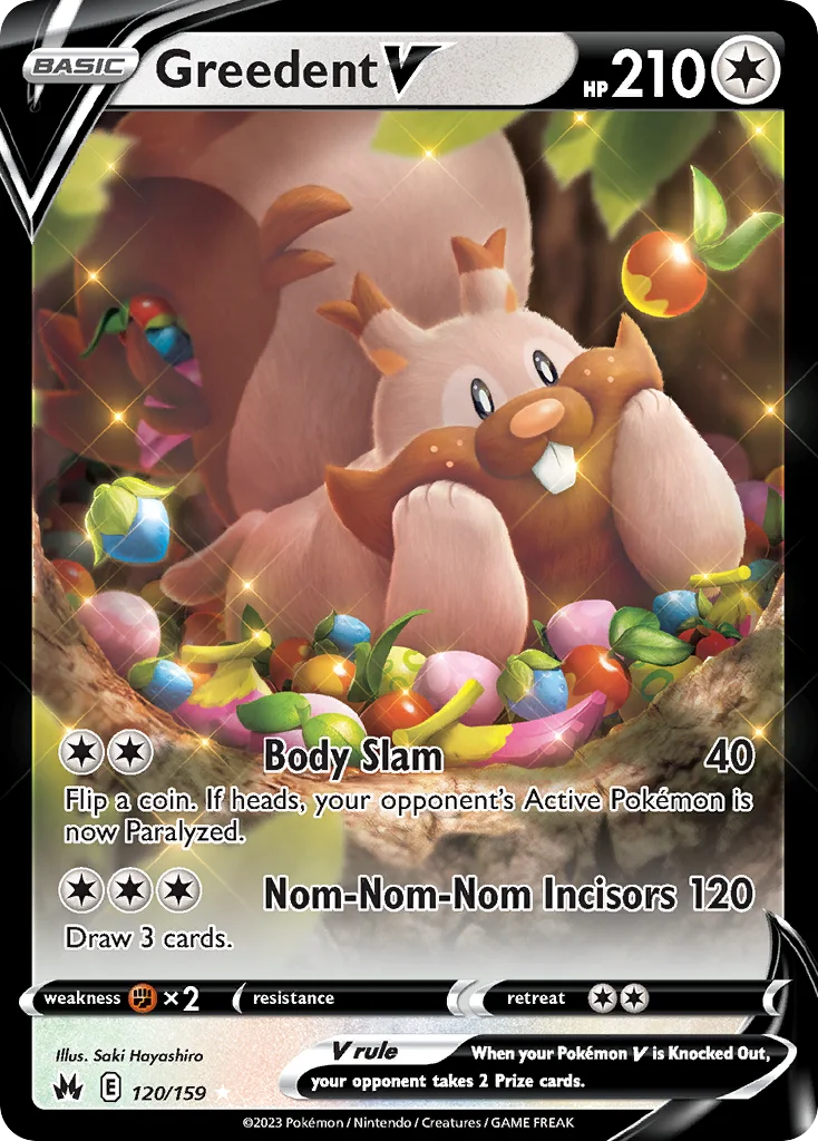 Greedent V 120/159 Rare holo v