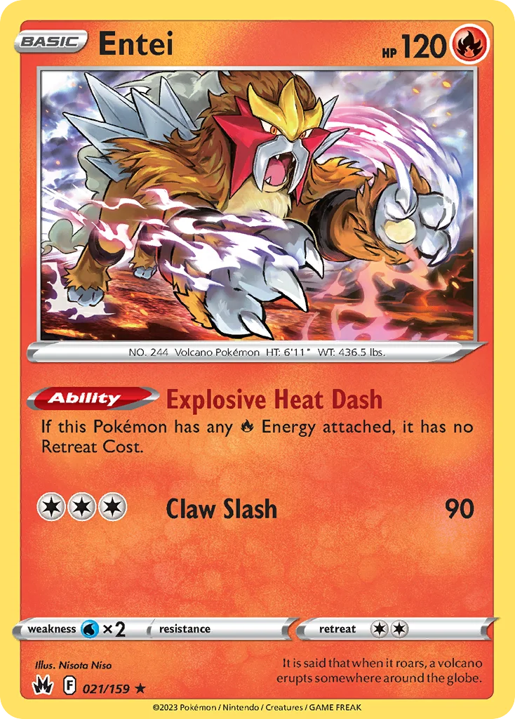 Entei 021/159 Rare holo