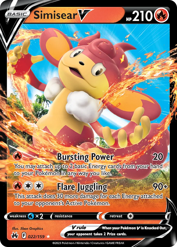 Simisear V 022/159 Rare holo v