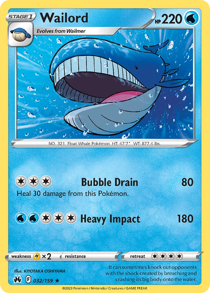 Wailord 032/159 Rare