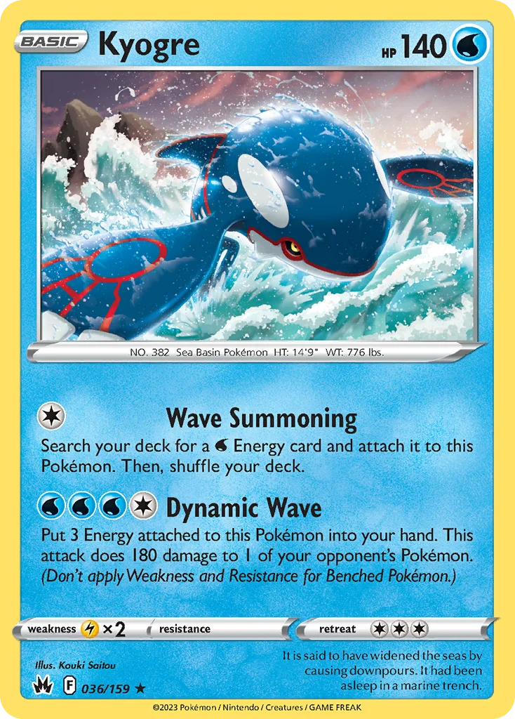 Kyogre 036/159 Rare holo