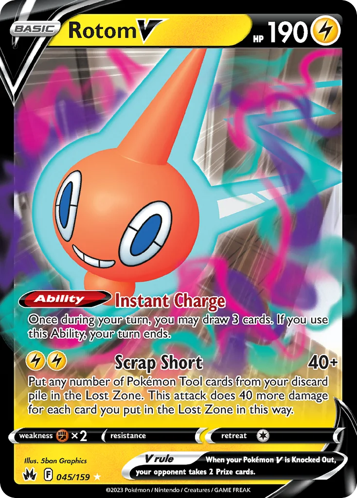 Rotom V 045/159 Rare holo v