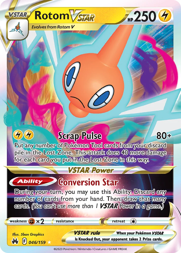 Rotom VSTAR 046/159 Rare holo vstar